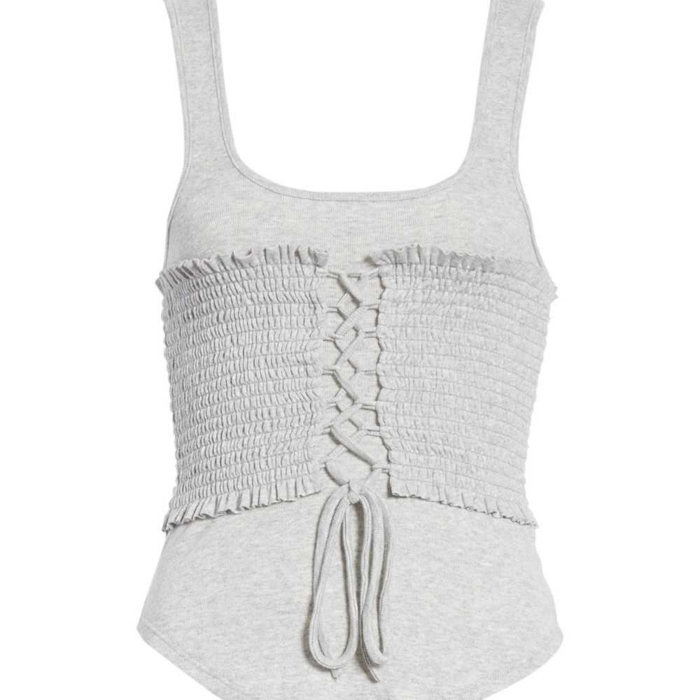 Cinq A Sept Corset Smocked Tank